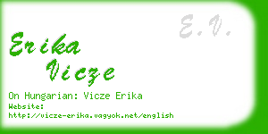 erika vicze business card